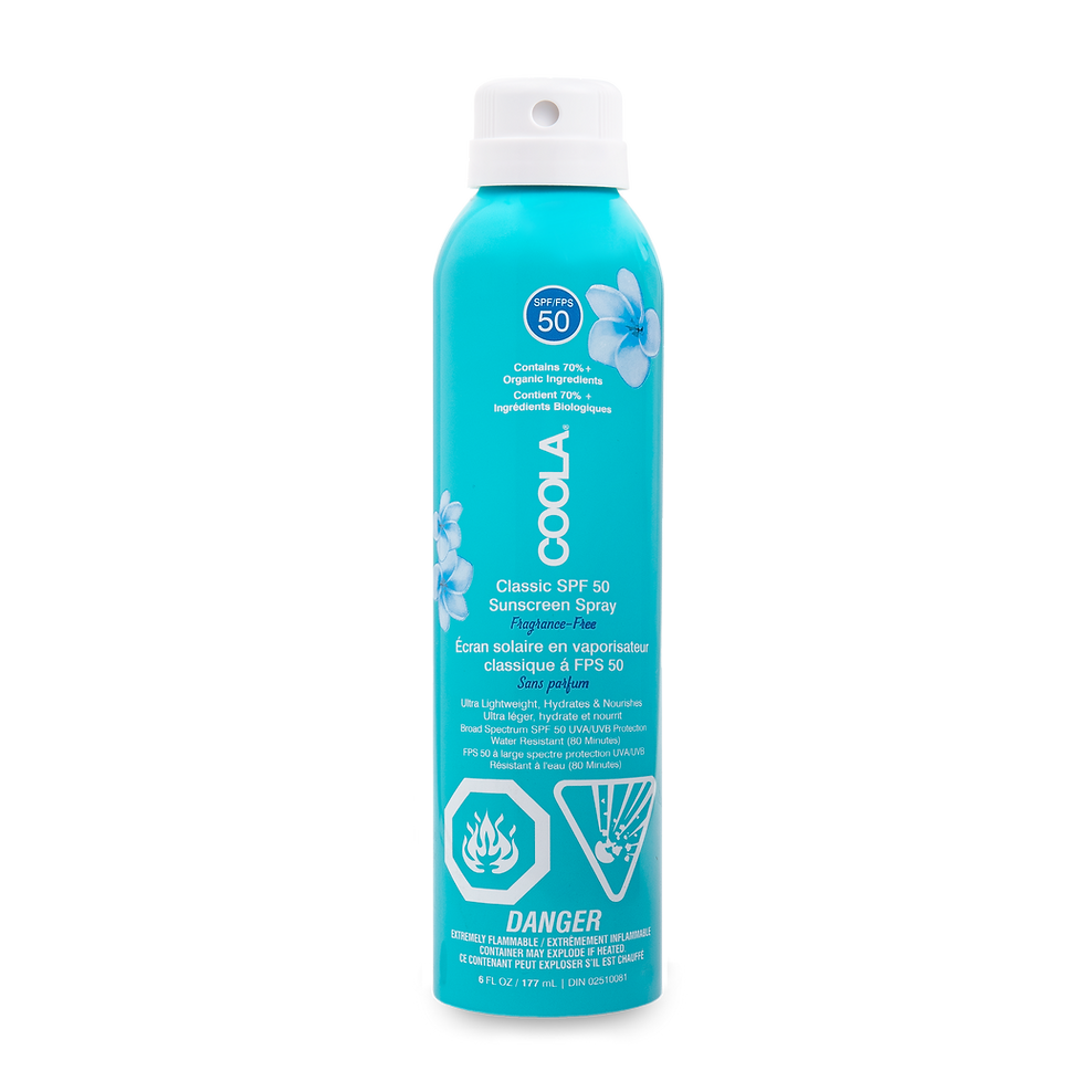 Écran Solaire vaporisateur sans parfum SPF 50 Classique corps 6oz