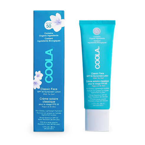 coola - classic face spf 50 parfum thé blanc