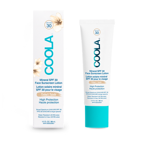 Coola - Lotion solaire Minéral Teinté Visage FPS 30 Non Parfumé