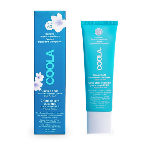 Coola - Crème solaire classique pour le visage FPS 50 thé blanc