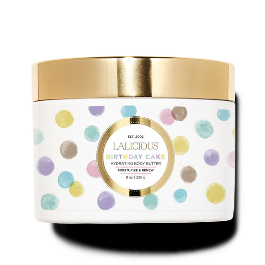 Lalicious - Beurre corporel hydratant scintillant Birthday Cake